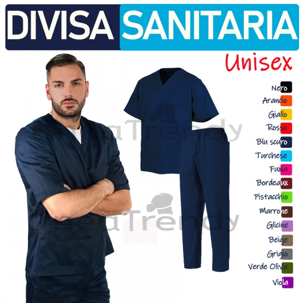 DIVISA COMPLETA UNISEX SANITARIA - Ricamo nome o mansione GRATUITO